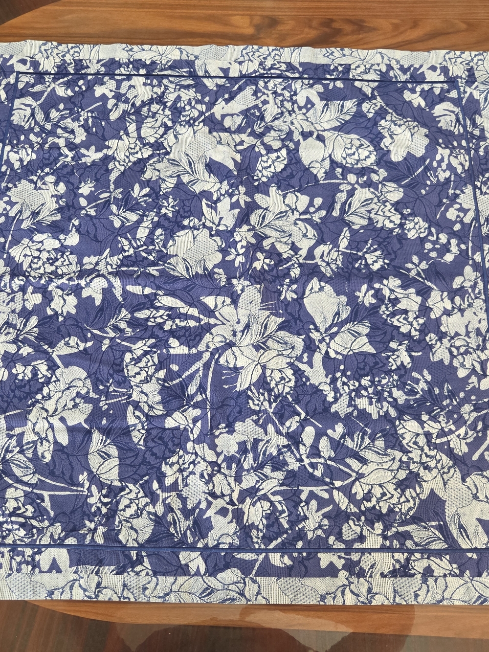 Anne de Solene Paris Gabrielle Blue/White Pillow Shams 24.5x24.5" Cotton
